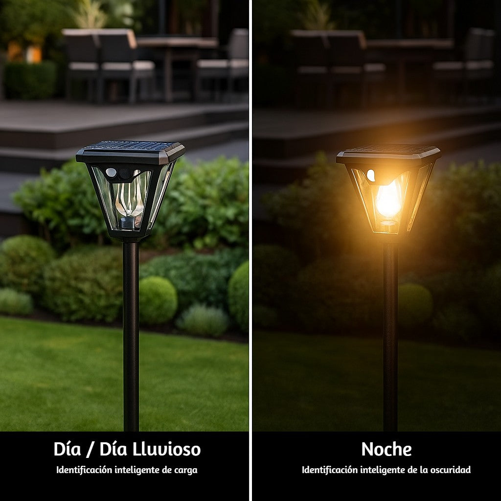 Lámpara Solar LED con Sensor de Movimiento y Resistente al Agua