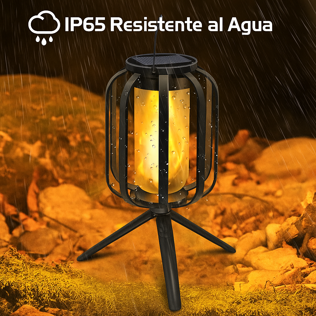 Linterna Solar y USB-C con Batería Resistente al Agua