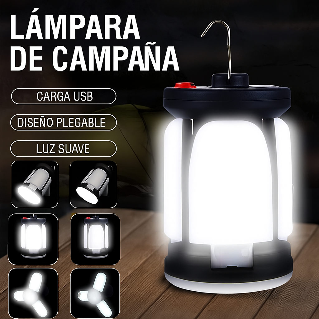 Linterna Solar LED de Alta Potencia para Camping