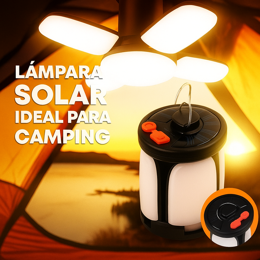 Linterna Solar LED de Alta Potencia para Camping