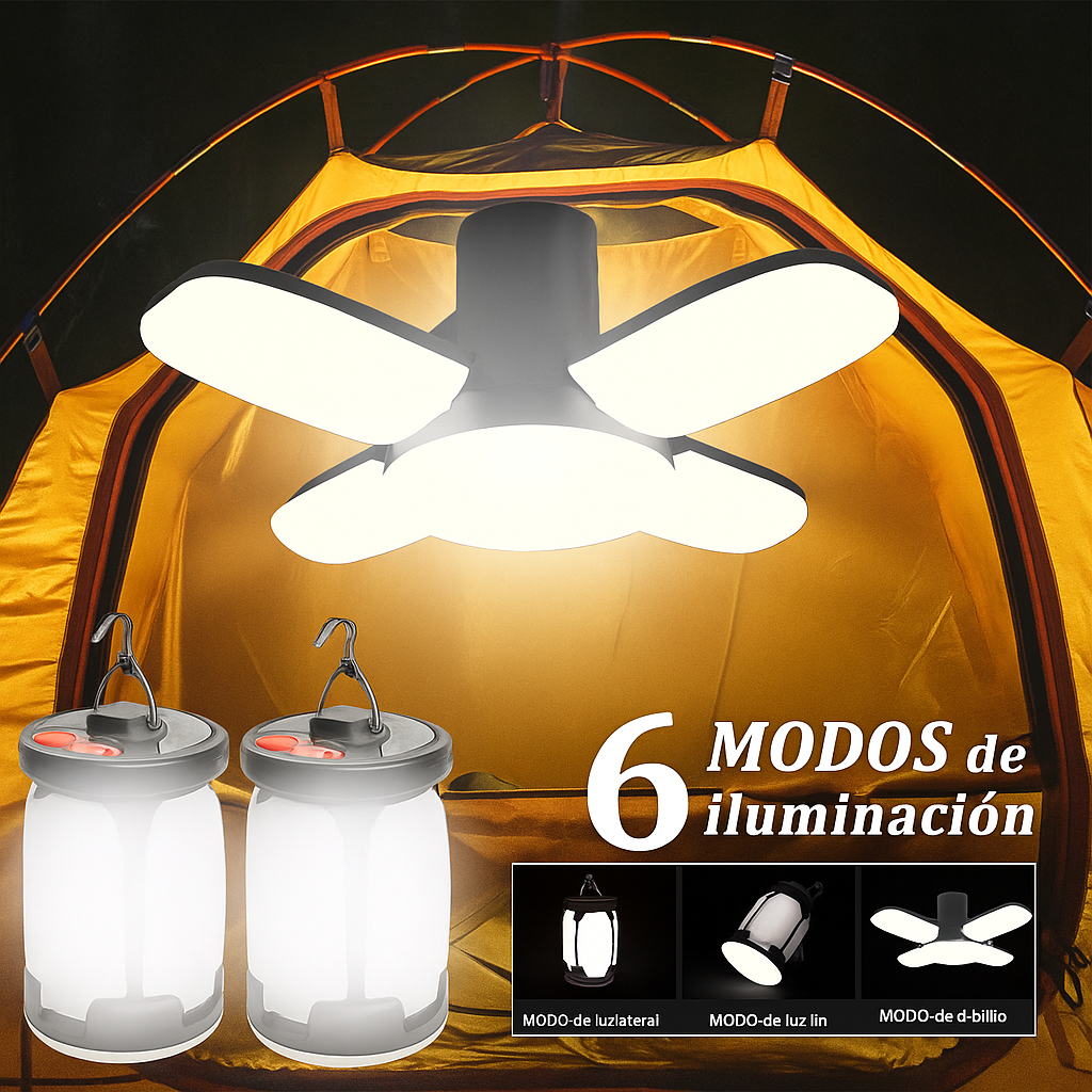 Linterna Solar LED de Alta Potencia para Camping